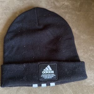 Adidas Black Signature Fold Beanie Hat
